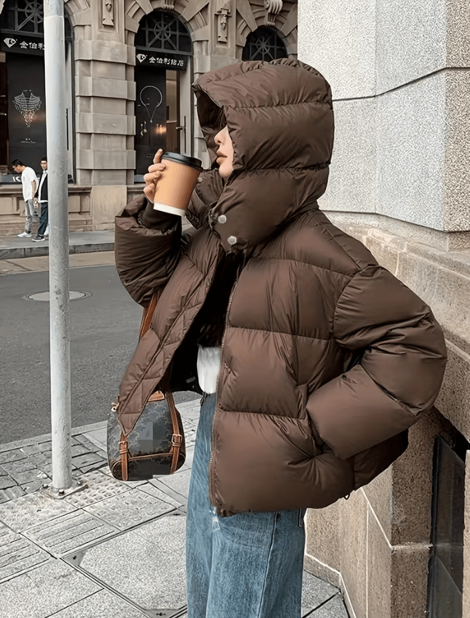 Chaqueta acolchada gruesa con capucha Adaure