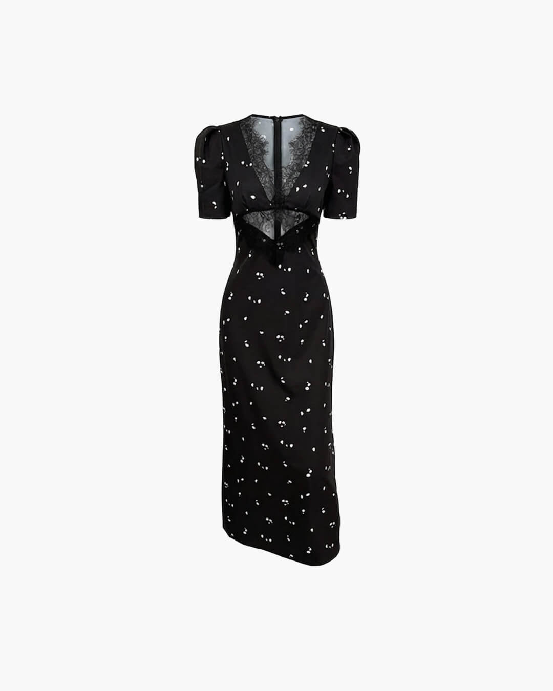 Vestido de encaje con mangas abullonadas Adrija