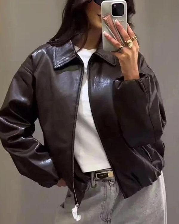 Chaqueta Adrila de cuero sintético