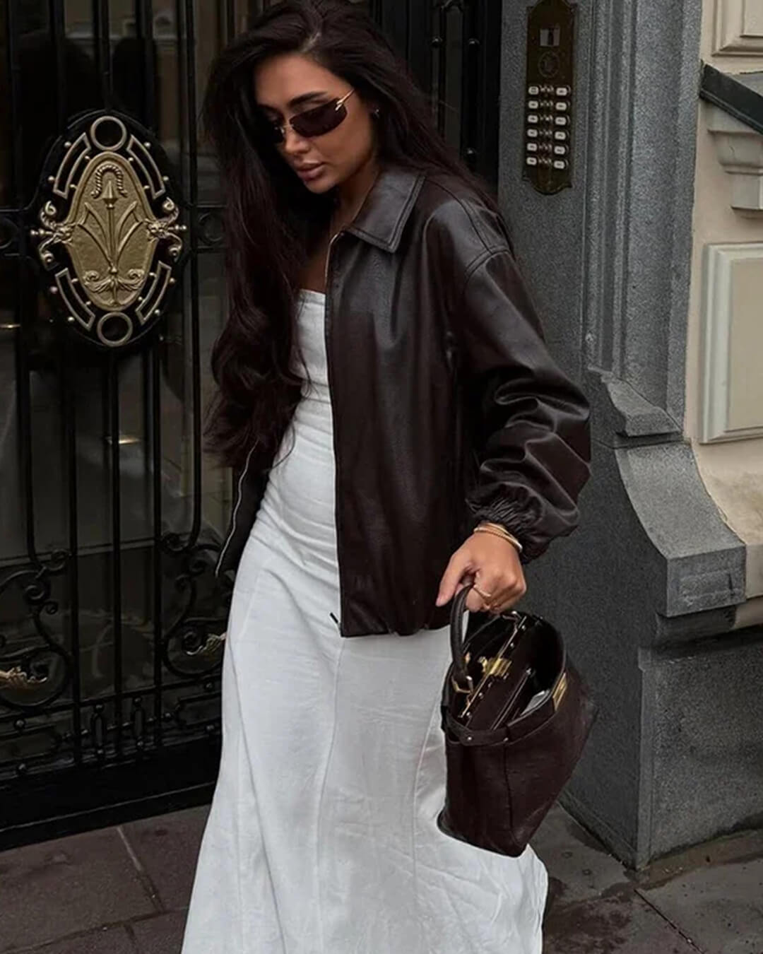 Chaqueta Adrila de cuero sintético