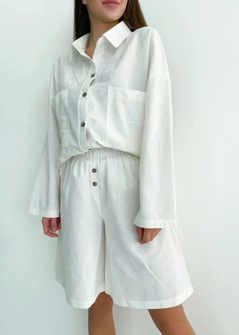 Conjunto coordinado de lino relajado Aelita