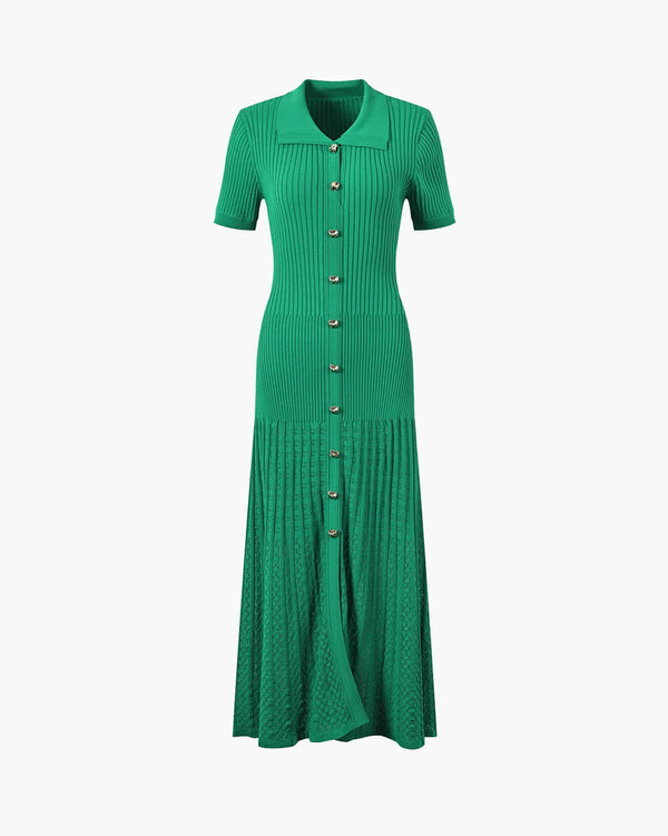 Vestido largo de punto Affra con cuello vuelto