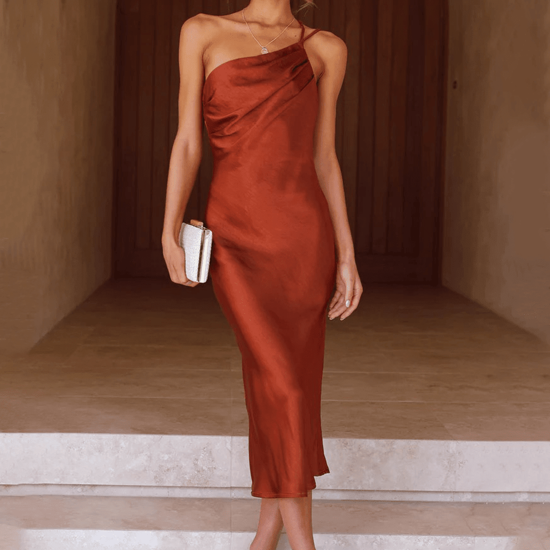 Vestido midi Agnieszka de un solo hombro