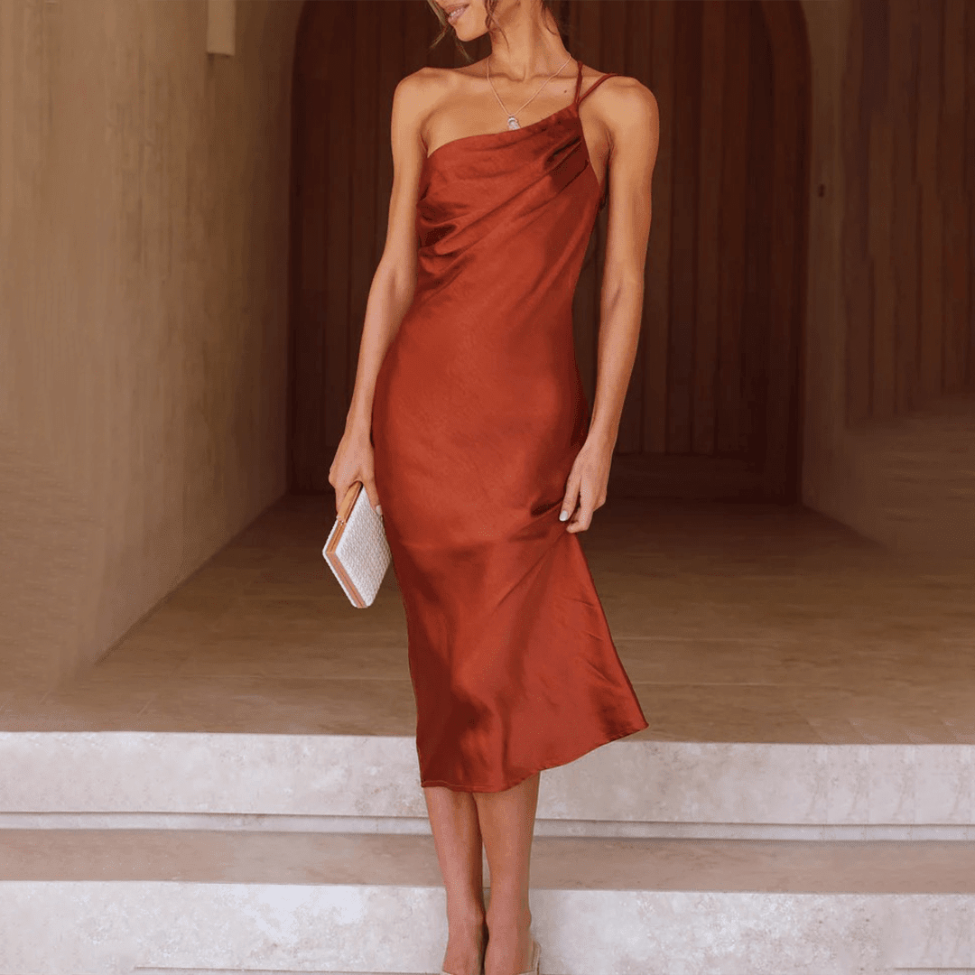 Vestido midi Agnieszka de un solo hombro