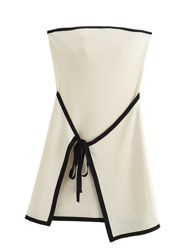 Minivestido con cordones y espalda descubierta Ahana