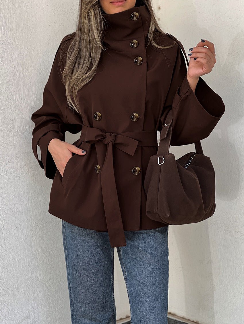 Gabardina corta con cordones Aida