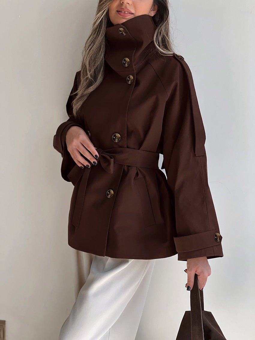 Gabardina corta con cordones Aida