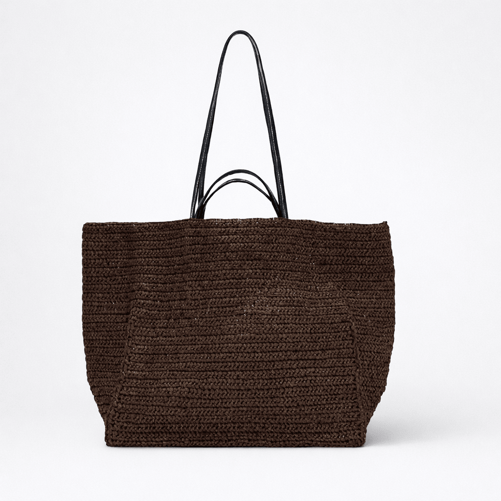 Bolso tote de paja tejido a mano Aimee