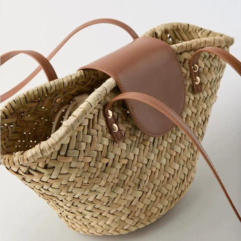 Bolso de hombro tejido de ratán Aisea