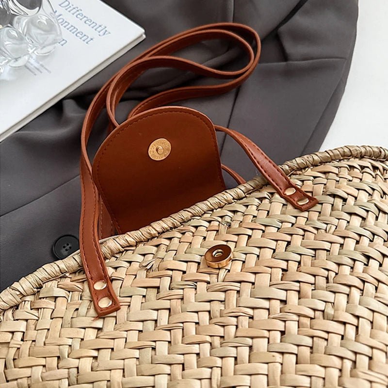Bolso de hombro tejido de ratán Aisea