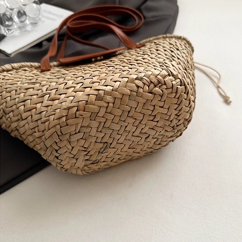 Bolso de hombro tejido de ratán Aisea