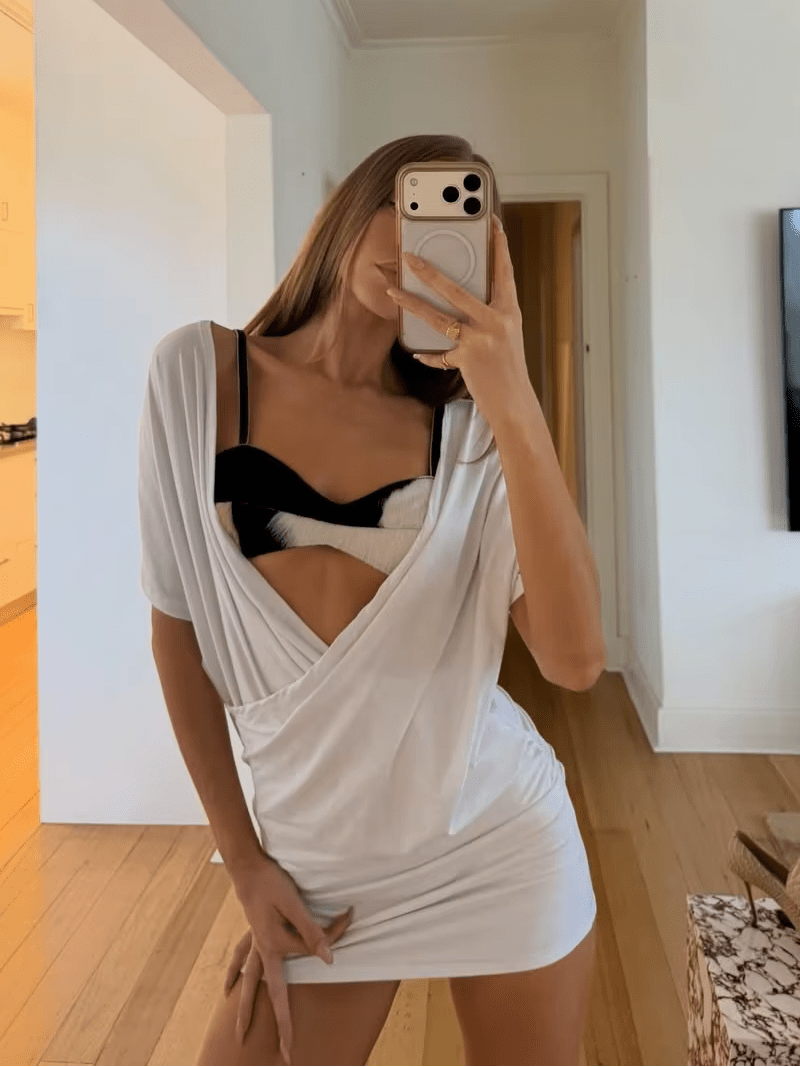 Minivestido fruncido Aishla