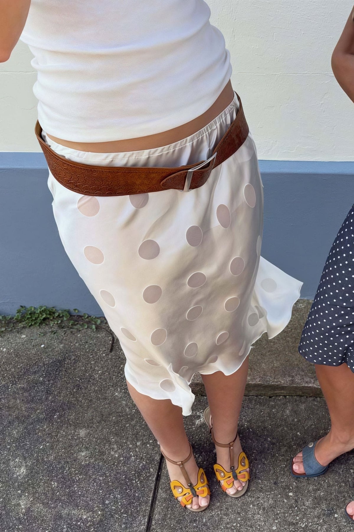 Falda transparente de lunares Aislinne