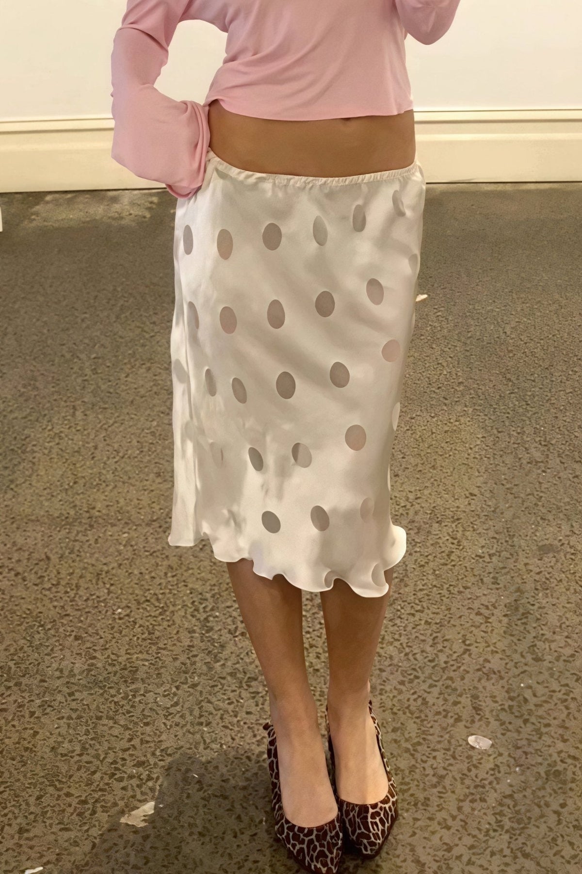 Falda transparente de lunares Aislinne
