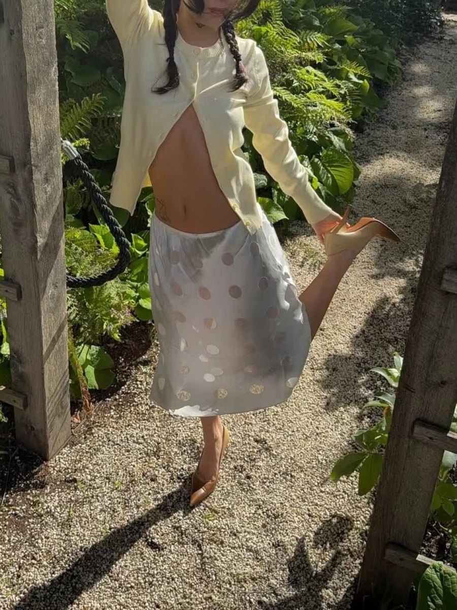 Falda transparente de lunares Aislinne