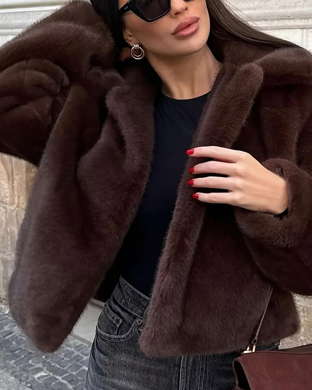 Chaqueta de piel sintética Alexandra