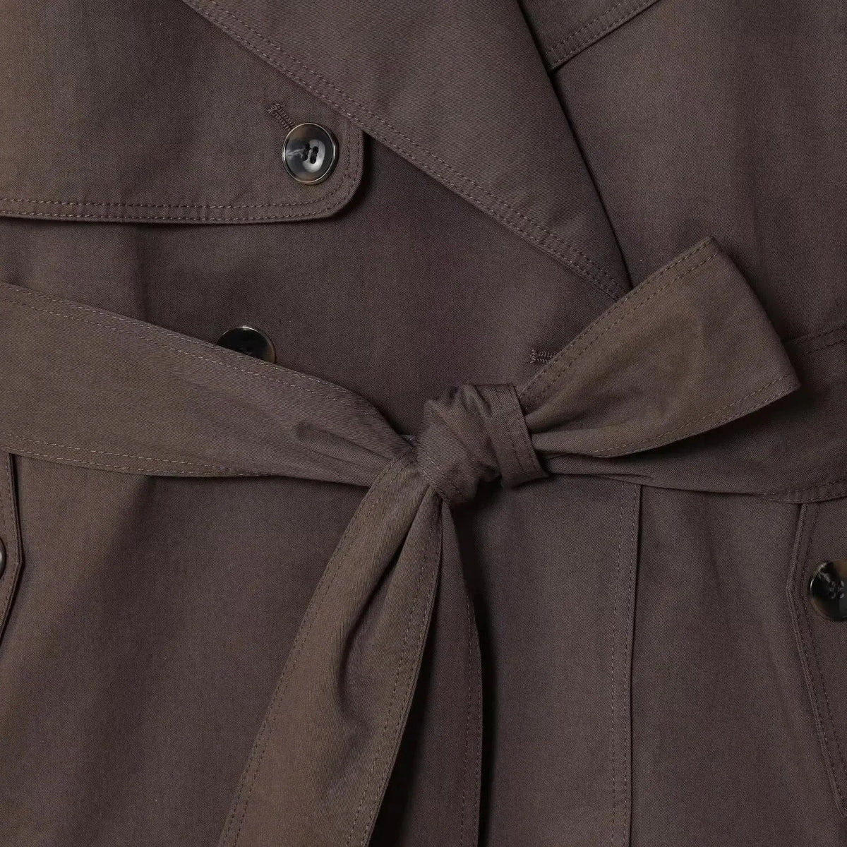 Gabardina corta Alianna con cinturón
