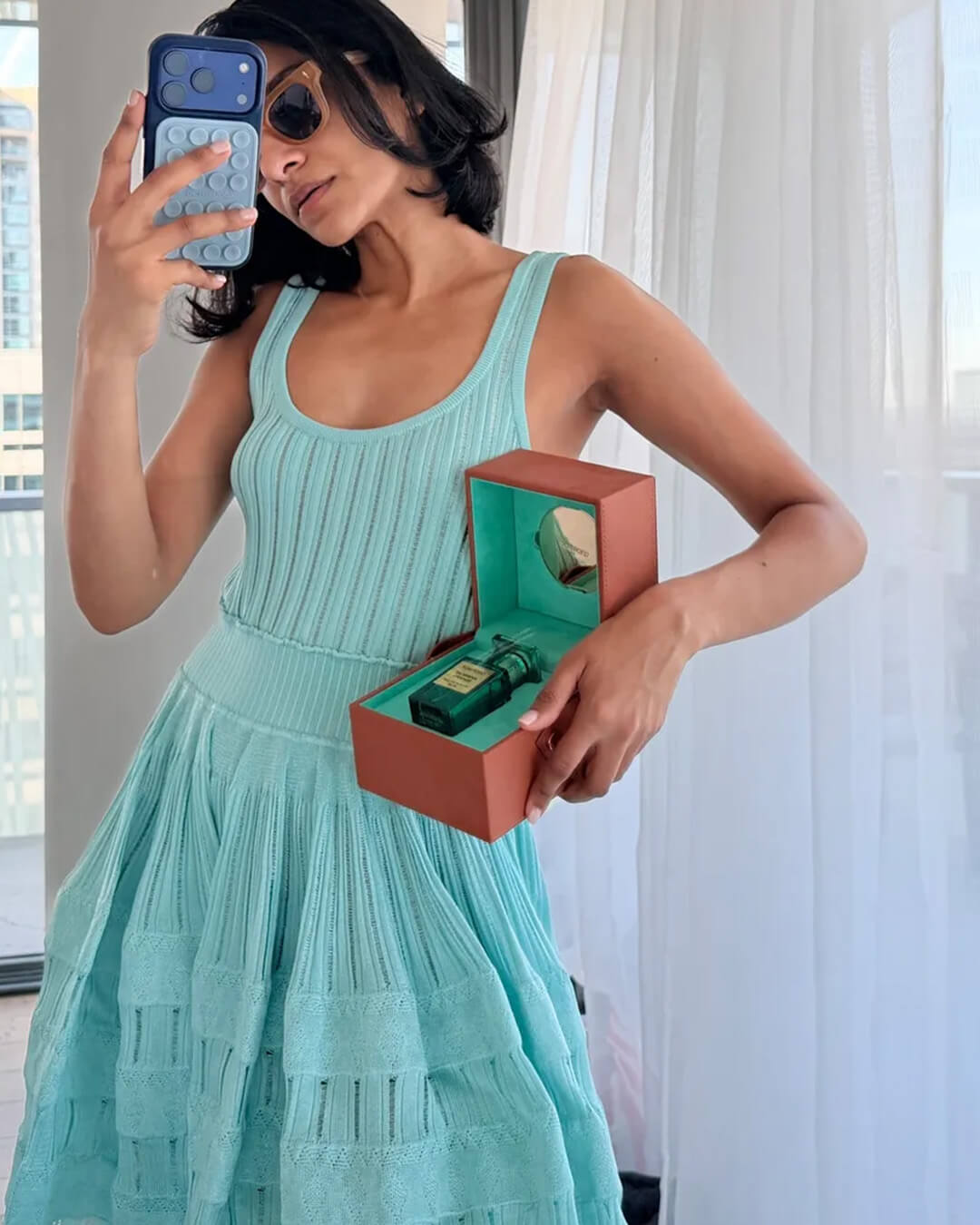 Minivestido de punto con tirantes Alicia