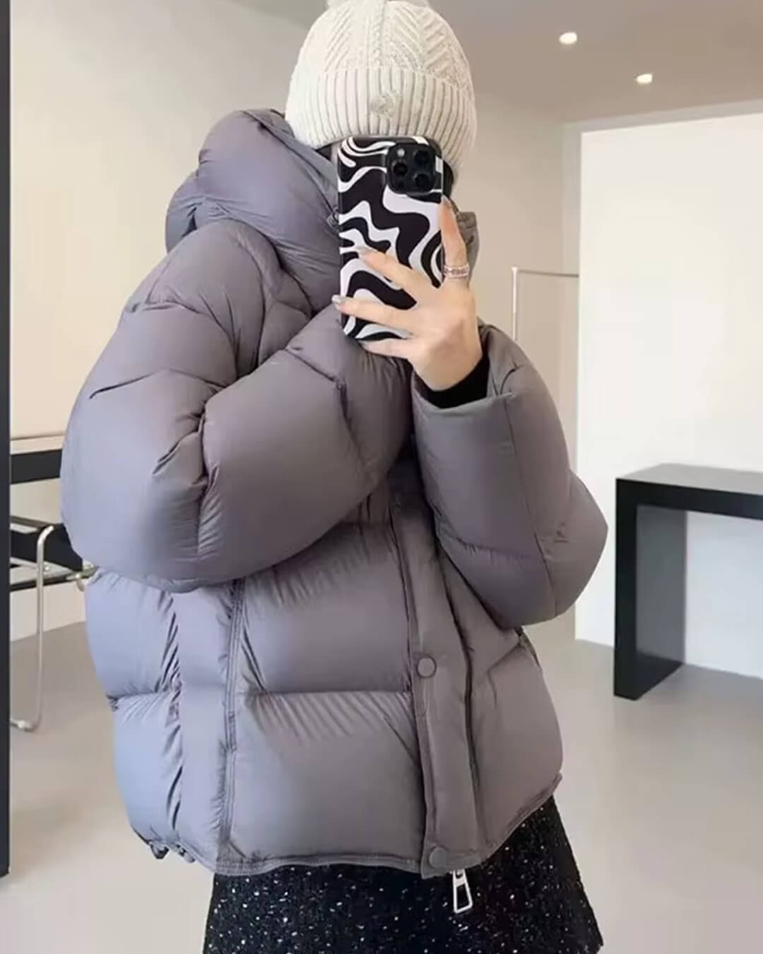 Chaqueta acolchada con capucha Alina