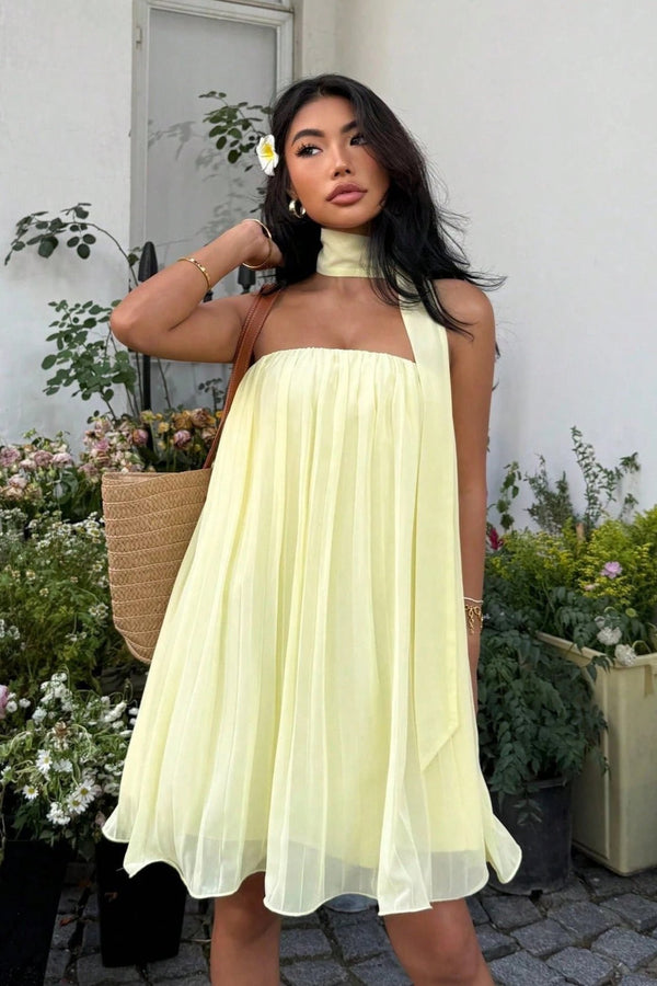 Minivestido bandeau fruncido Aliya