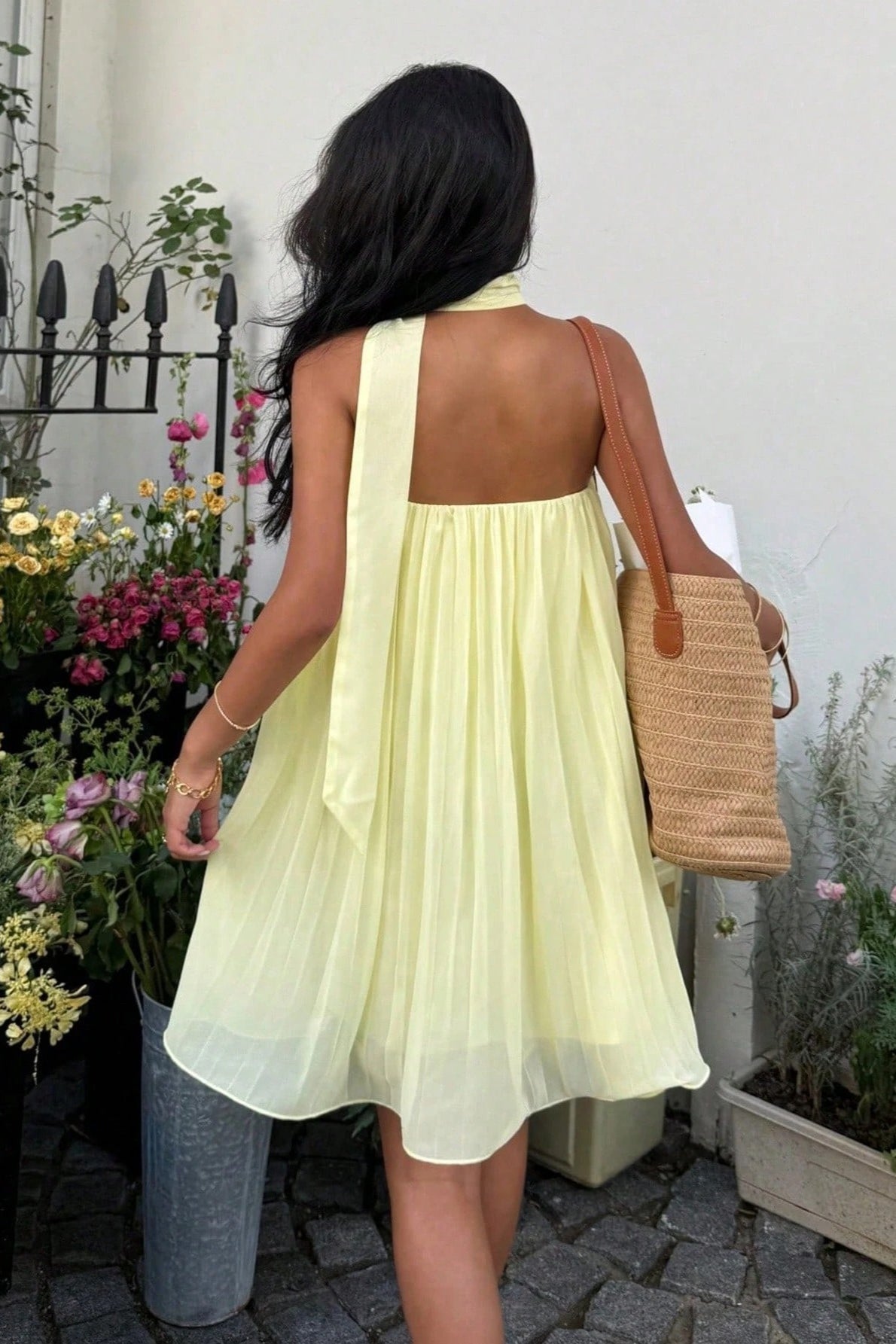 Minivestido bandeau fruncido Aliya