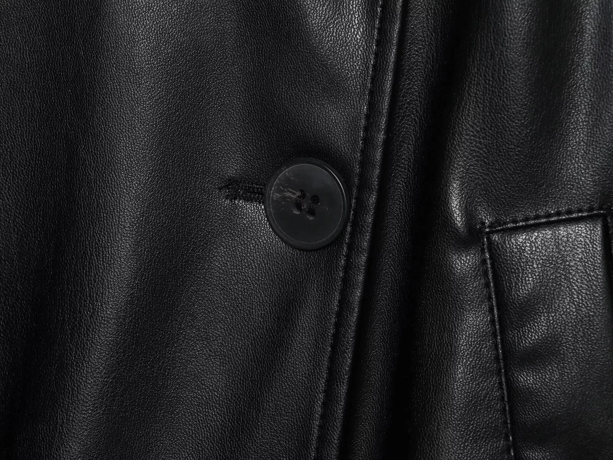 Gabardina corta Alma de cuero sintético