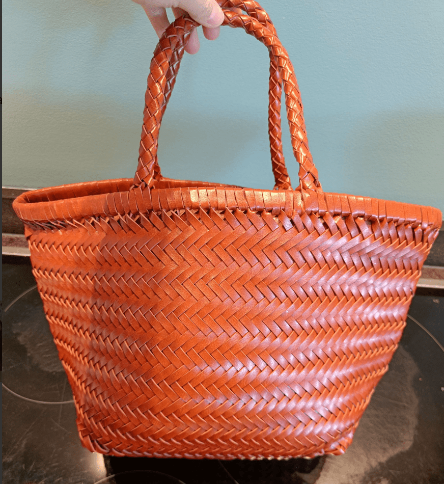 Bolso tote de piel trenzada a mano Anais