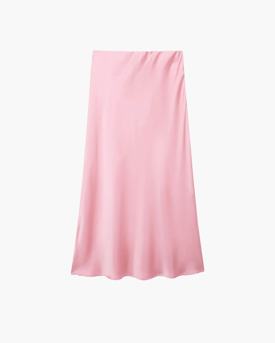 Falda midi Anais de satén negro y talle alto