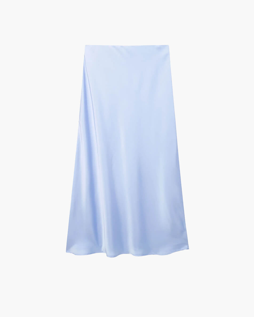 Falda midi Anais de satén negro y talle alto