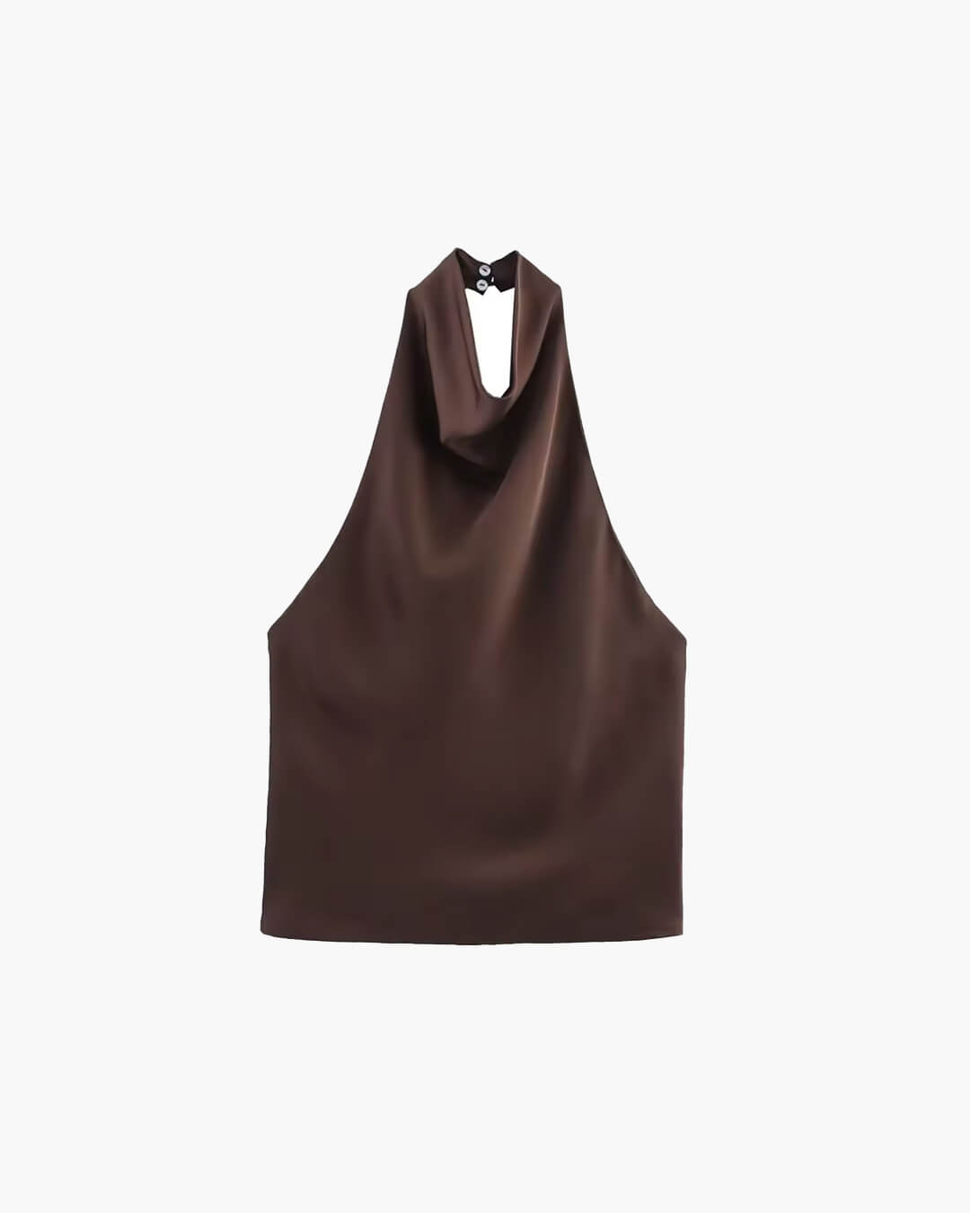 Top de satén halter con espalda descubierta Anastasia
