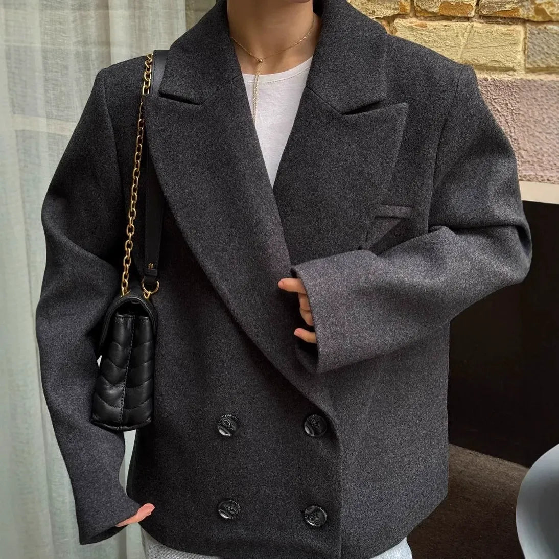 Abrigo blazer holgado Angeline
