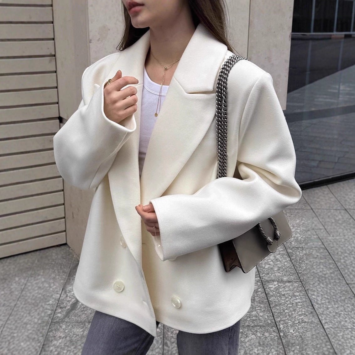 Abrigo blazer holgado Angeline