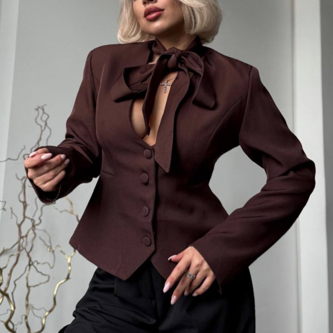 Blazer con cordones Angie
