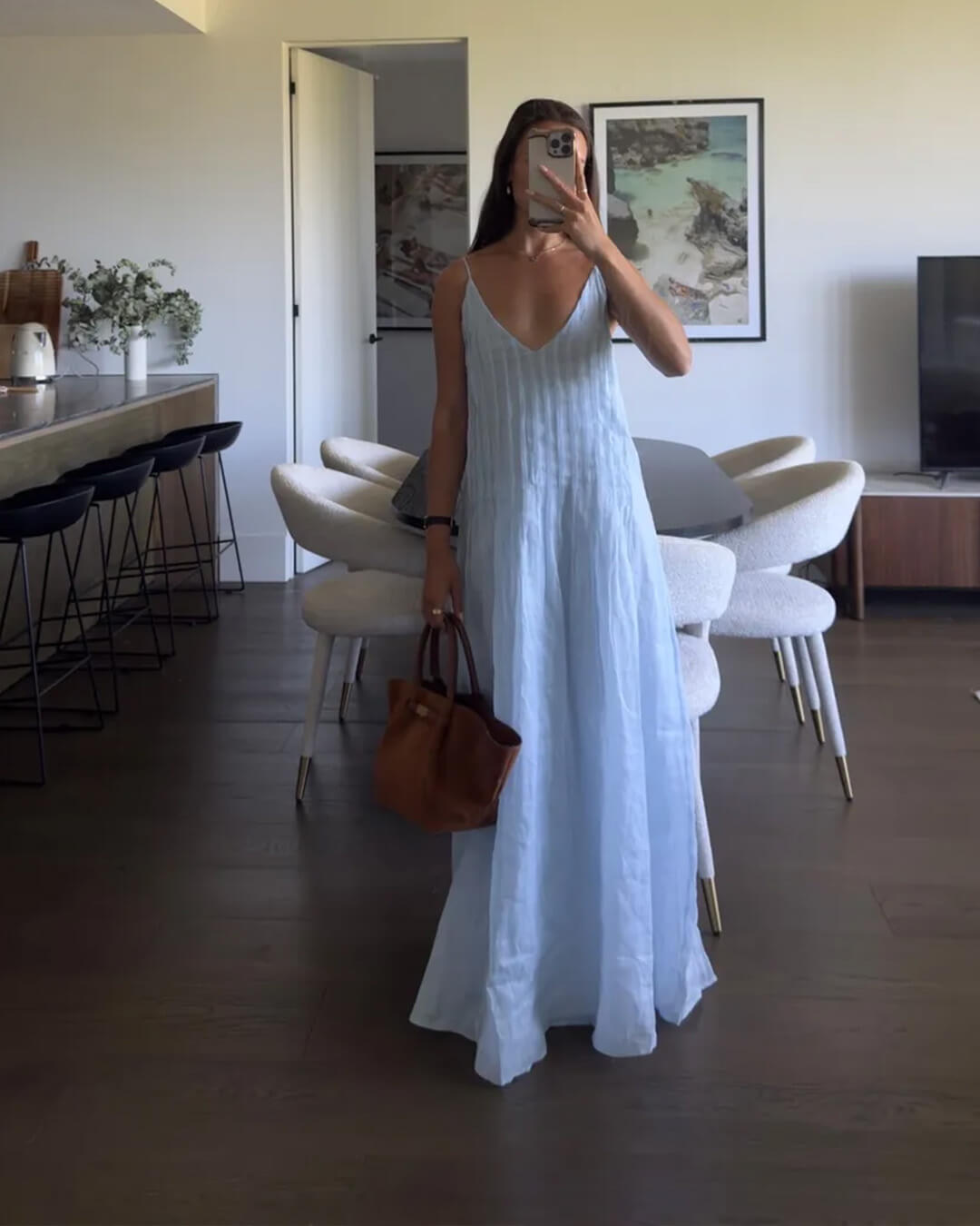 Vestido largo con espalda descubierta Anna