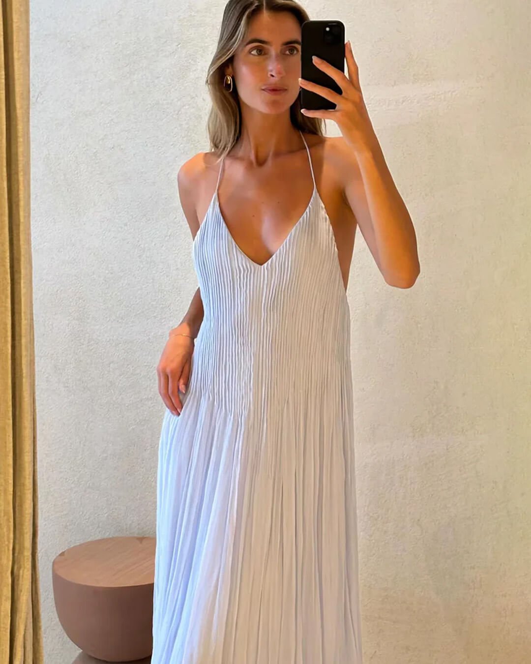 Vestido largo con espalda descubierta Anna