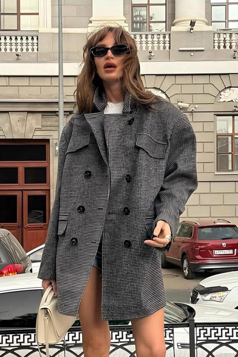 Abrigo de tweed estructurado Anna