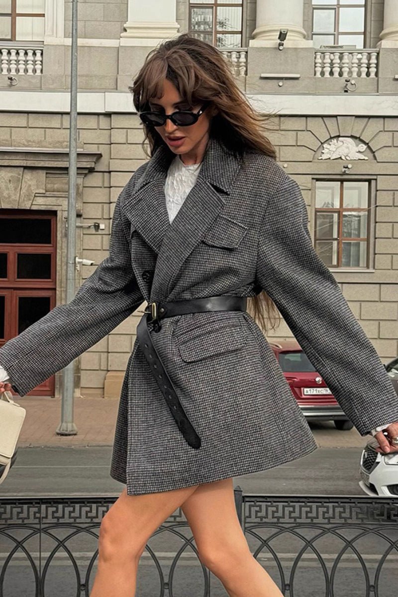 Abrigo de tweed estructurado Anna