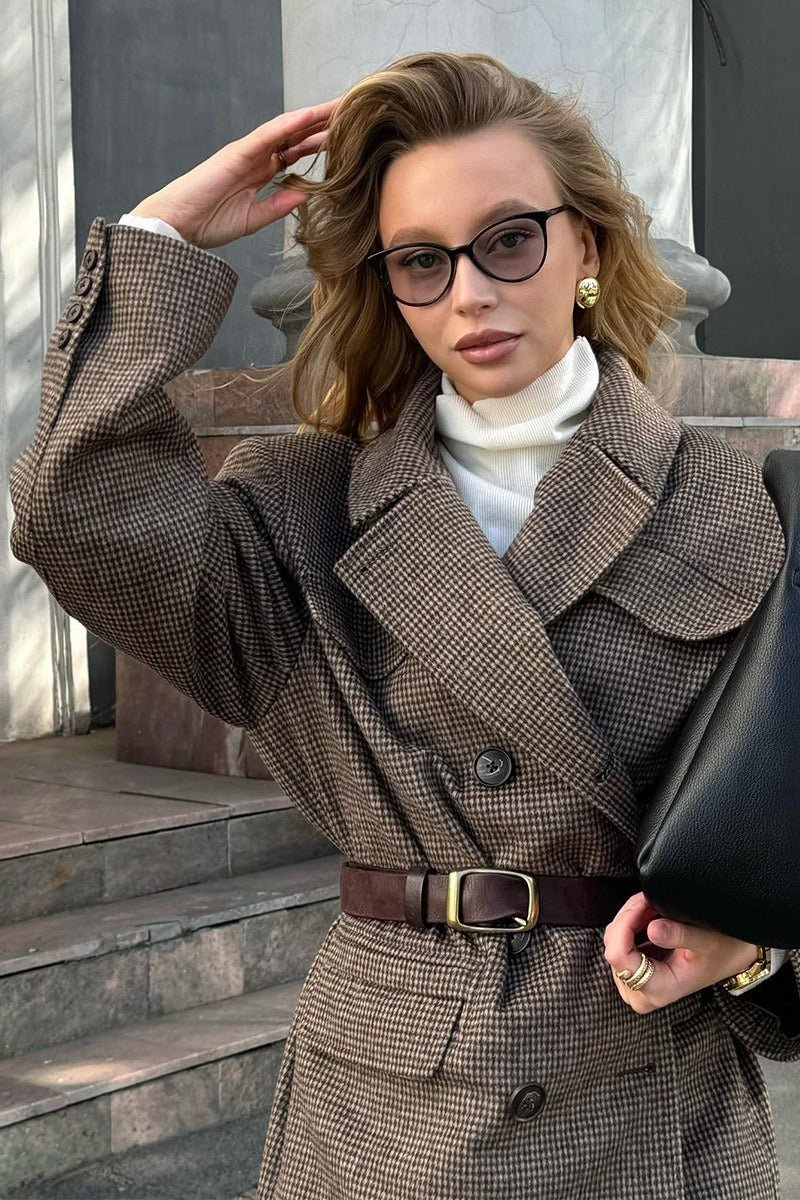 Abrigo de tweed estructurado Anna