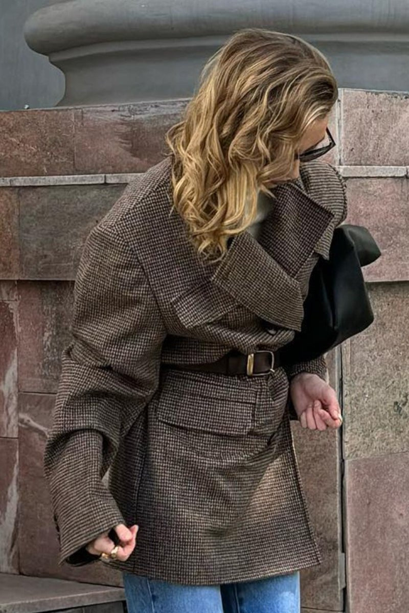 Abrigo de tweed estructurado Anna
