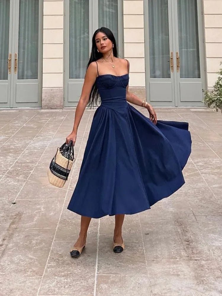 Vestido midi de tirantes y sin mangas Annika