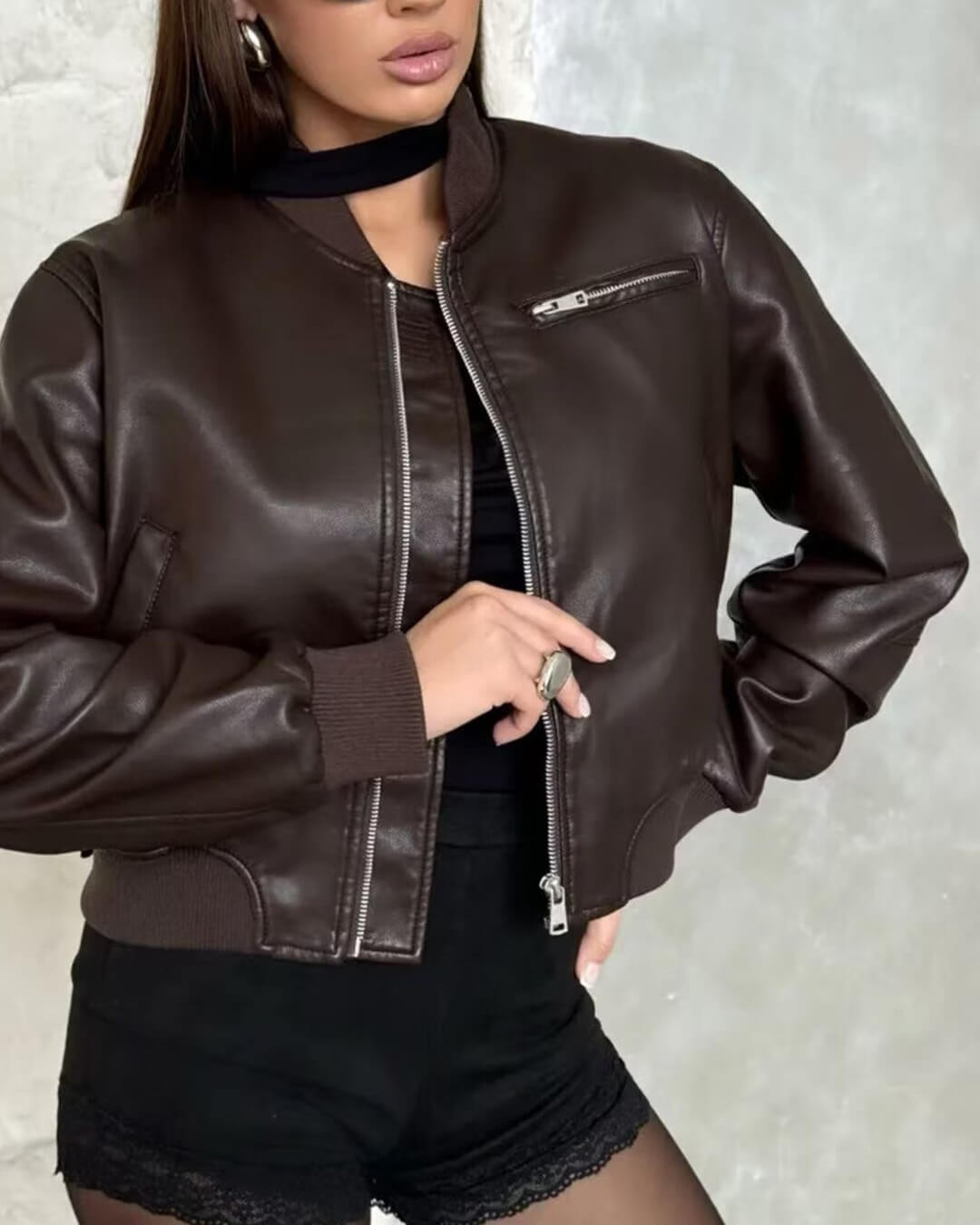 Chaqueta bomber Arabella de piel sintética