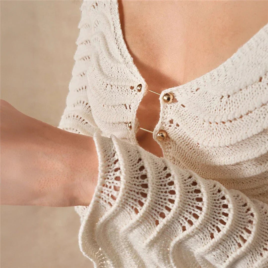 Vestido maxi de punto con cordones Arabella