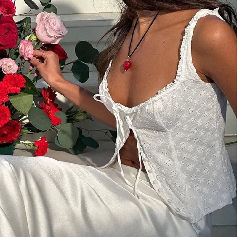 Top de tirantes con cordones Araceli