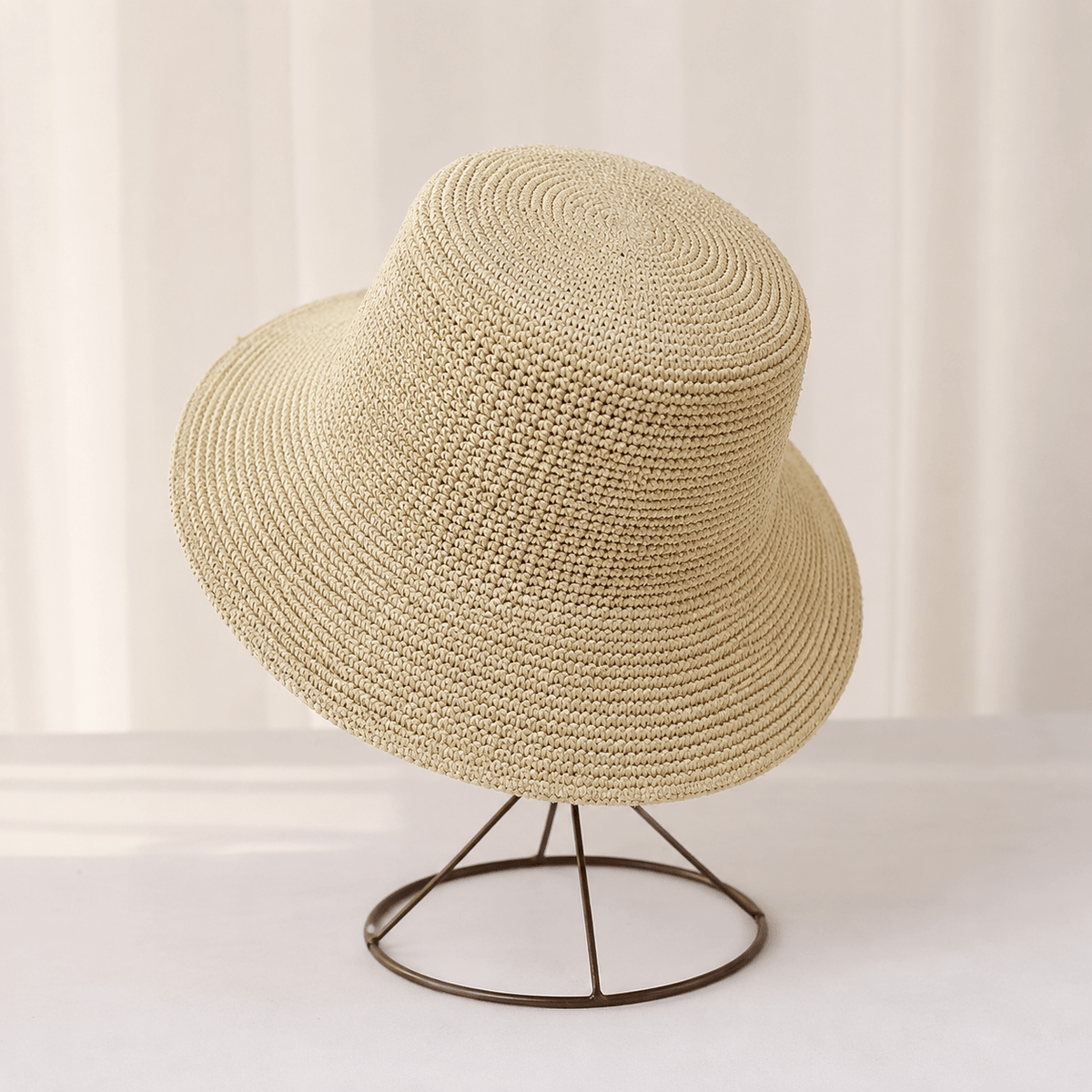 Sombrero de rafia de cubo Ariel
