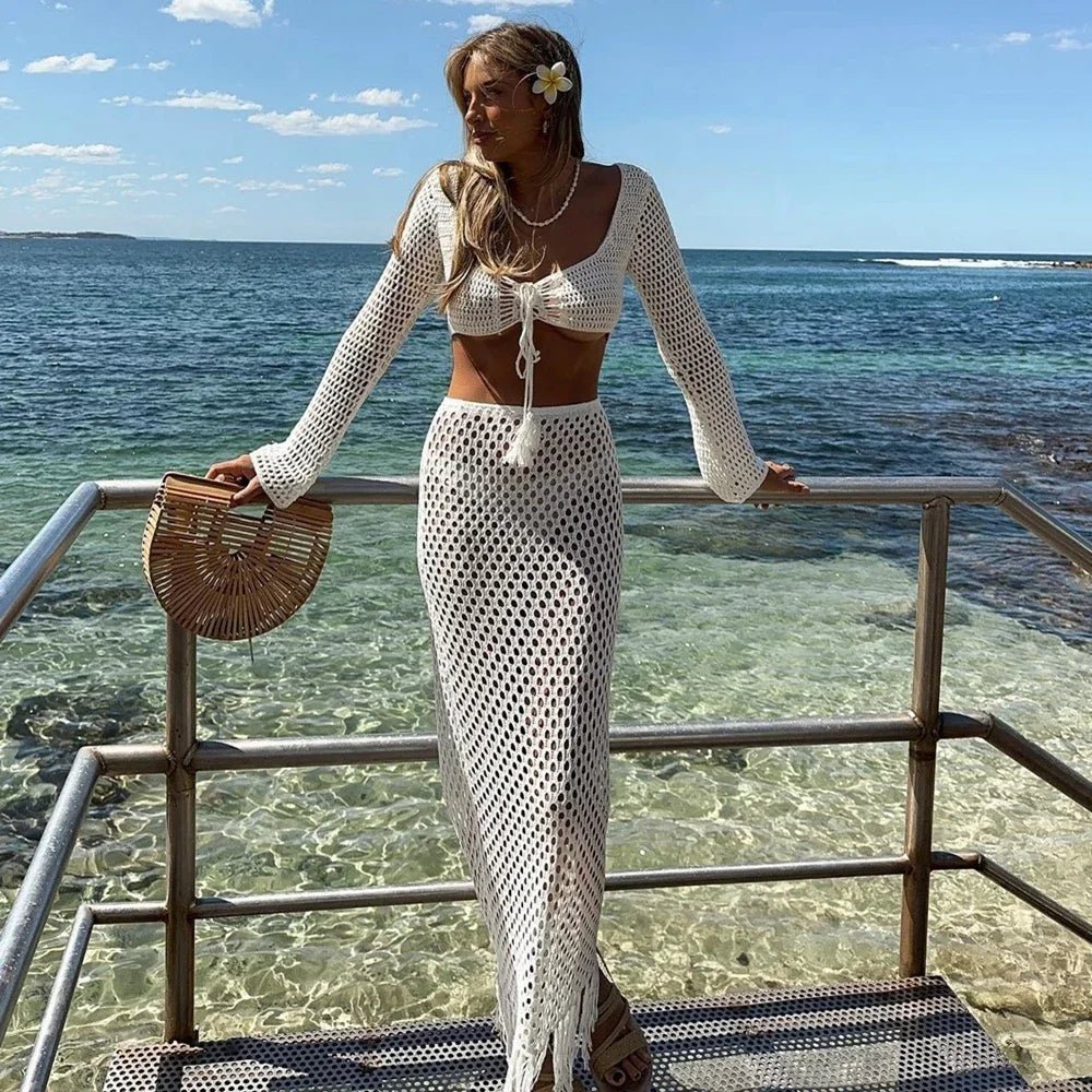 Conjunto de falda y top de crochet Ashley