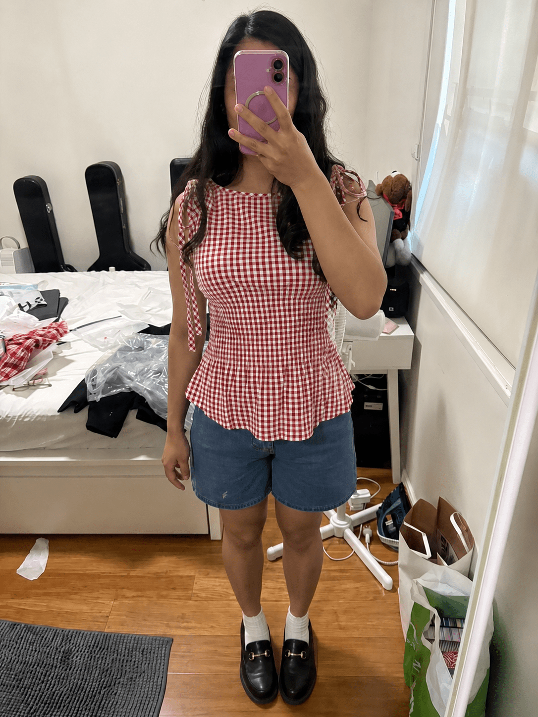 Blusa vintage de cuadros vichy Audrey