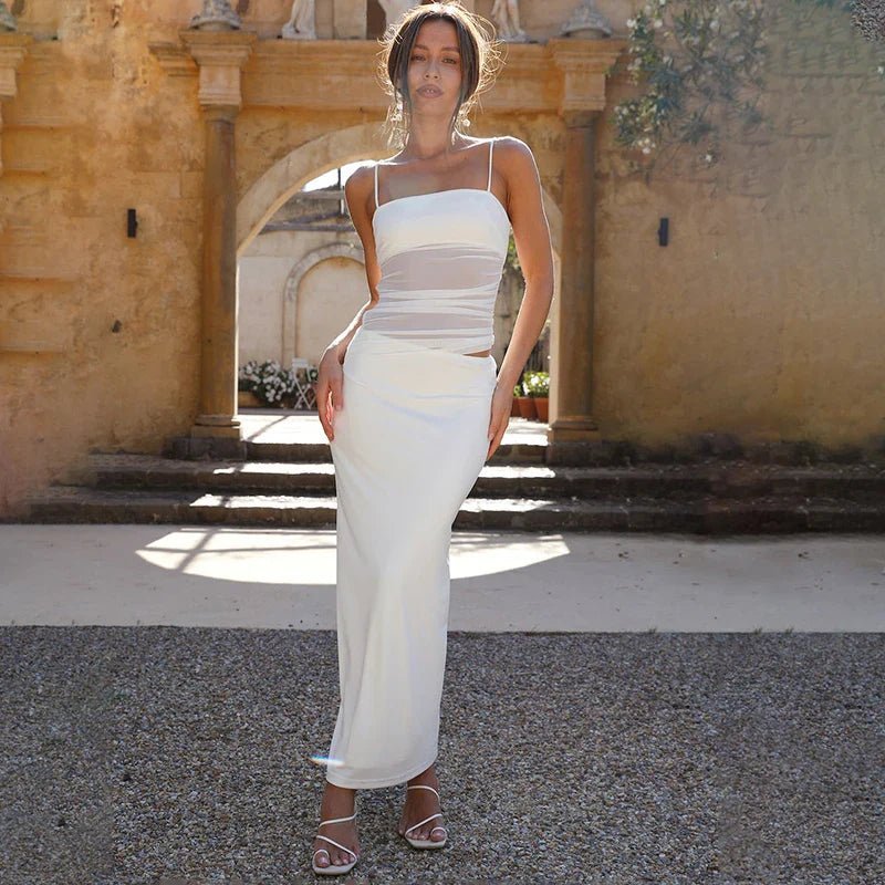 Conjunto de vestido corto de dos piezas Ava