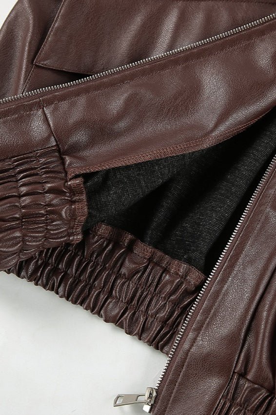 Chaqueta de cuero sintético vintage Azara