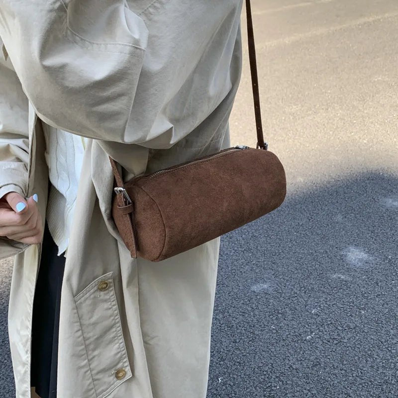 Bolso hobo acolchado de ante Beatrice