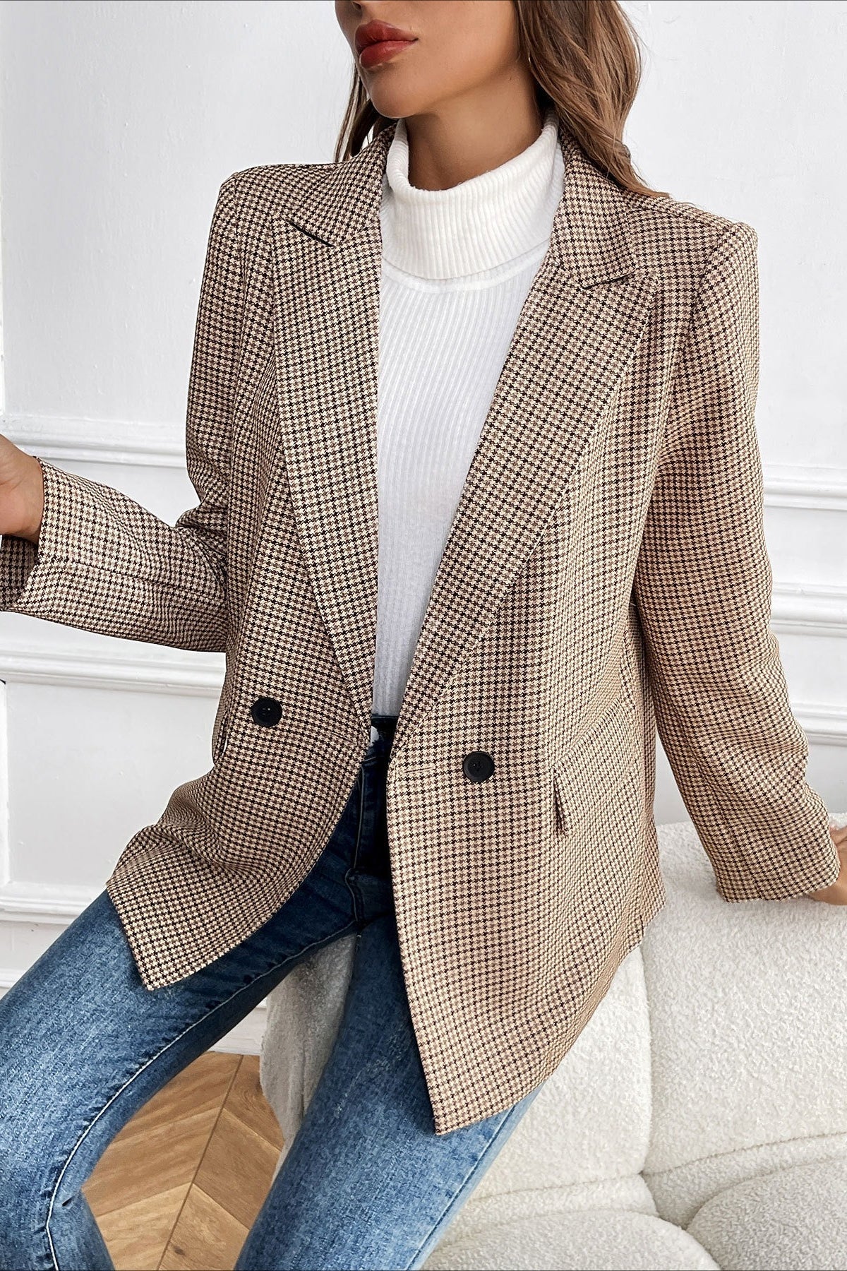 Blazer Beatrice vintage de pata de gallo